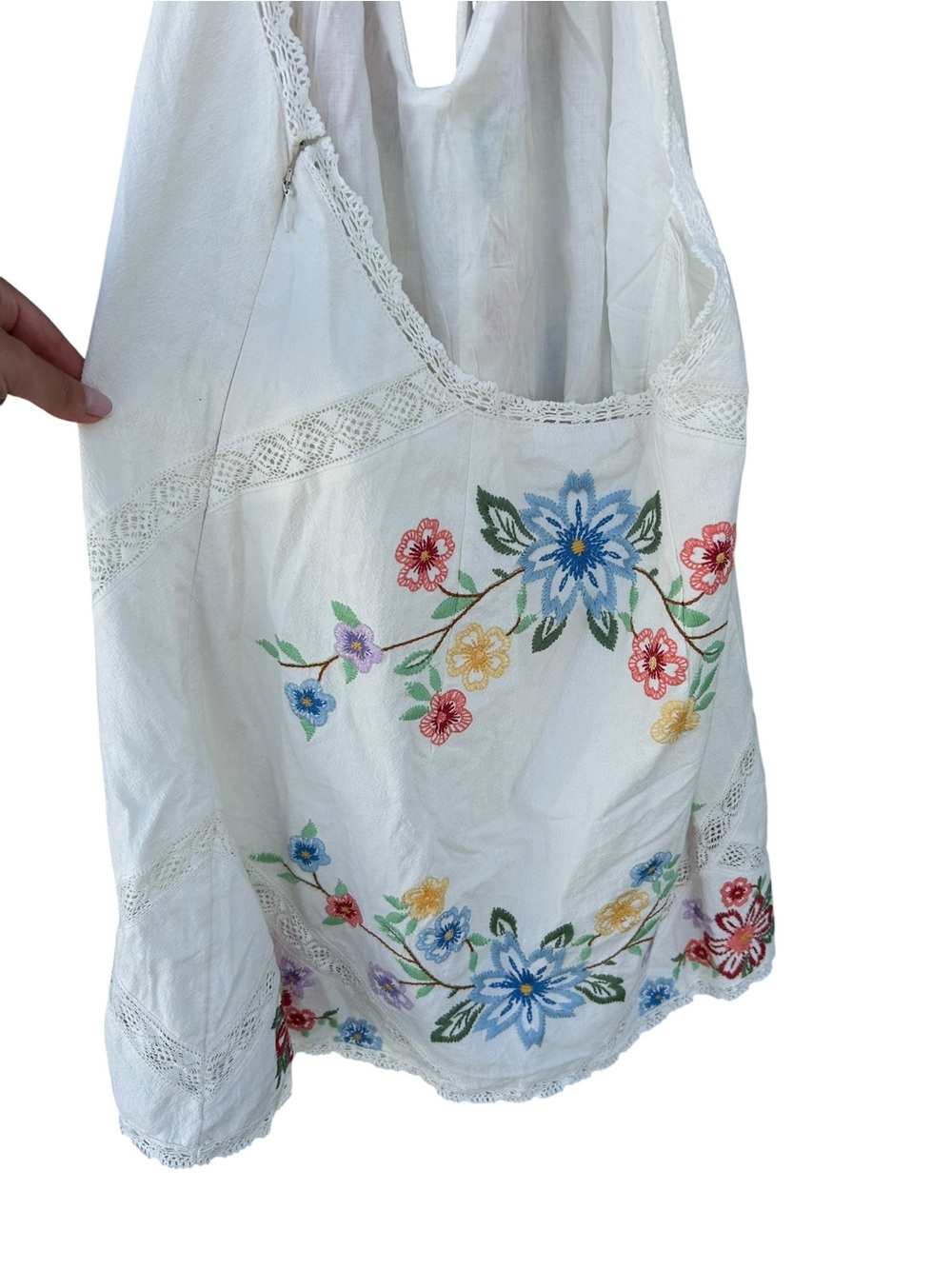 NWT Free People Willow Embroidered Mini Dress - Size Small - White - Cottagecore - Picture 9 of 16